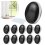 Lot de 10 poids magnétiques pour rideaux de douche, noirs 8