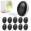 Lot de 10 poids magnétiques pour rideaux de douche, noirs 10