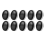 Lot de 10 poids magnétiques pour rideaux de douche, noirs 1