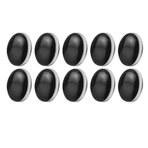 Lot de 10 poids magnétiques pour rideaux de douche, noirs