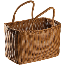 Korb Gewebte Weidenkörbe Picknick Griff Lagerung Rattan Markt Blume Griffe Stroh Obst Geschenk Shopping Hand Tote