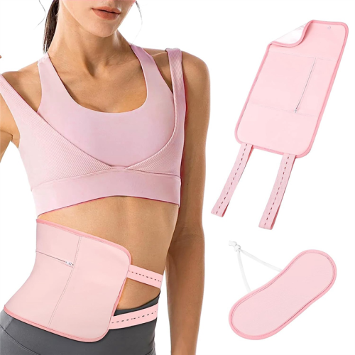 Pack, Adjustable Reusable Pack Wrap Elastic Strap Machine Washable Anti Oil Leak-Pink 2