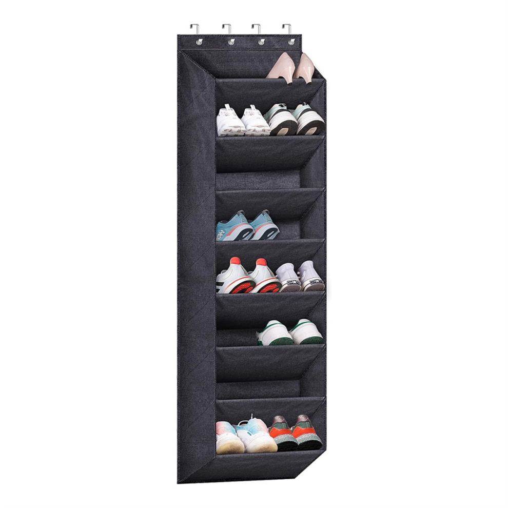 Over The Door Shoe Organizer For Closet With Largedeep Pockets, Narrow Rack Hanging Boot Storage Exogio