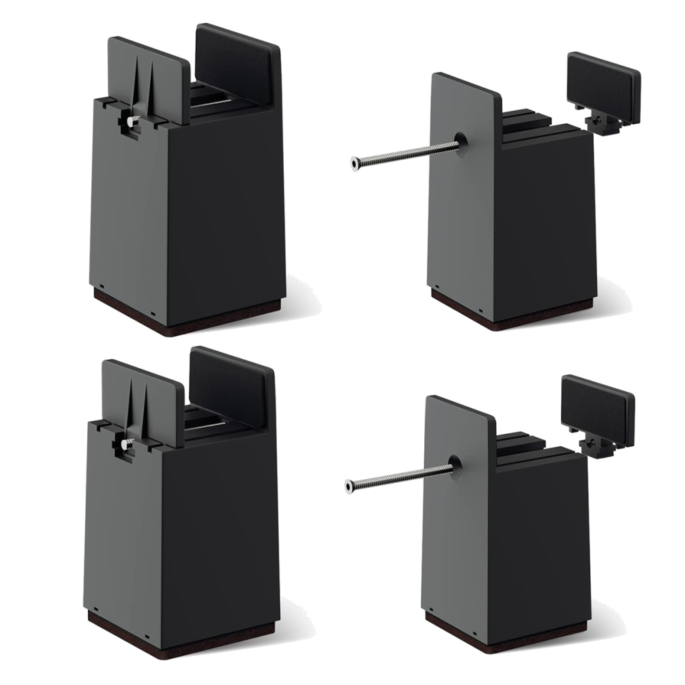 Photos - Other for Repair Bed Risers, 4 Inch Adjustable Desk Riser Blocks with Screw Clamp Pack Heavy Duty Chair Raisers Fits 0-2 Widths