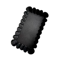 2 mini moldes antiadherentes de acero al carbono de 0,6 mm para tartas, pasteles de queso, quiches y mini tartas.