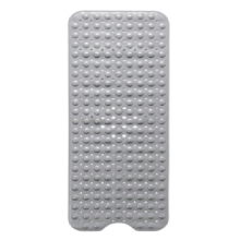 Tappetino antiscivolo per vasca da bagno extra lungo per vasca da bagno, tappetini per doccia con ventose e fori di scarico per bagno