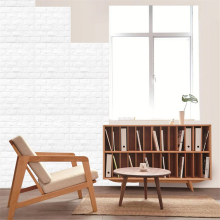 Lot de 30 panneaux muraux 3D en mousse autocollante, imperméables, pour décoration