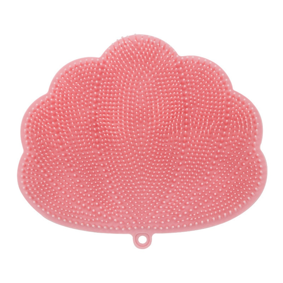 Exogio Wall-Mounted Hands-Free Back And Foot Scrubber With Suction Cups - Deep Clean Exfoliate In The Shower Pink
