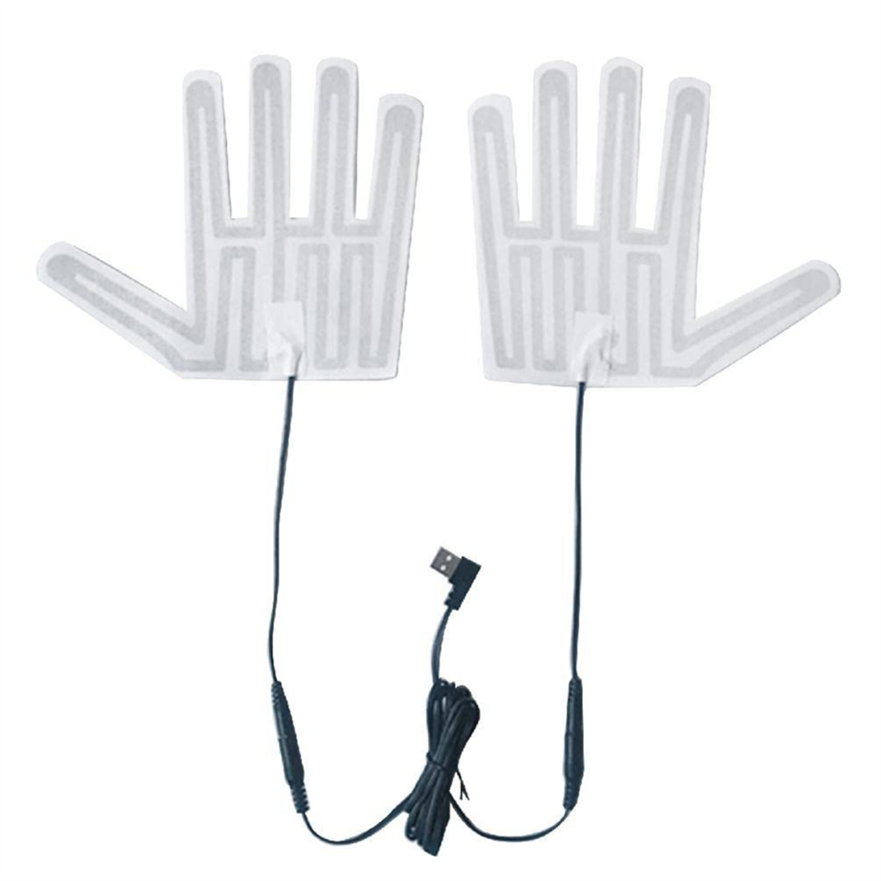 Usb Heated Glove Pad Winter Warm 5Finger Gloves Heating Electric Film Sheet For Skiing Exogio
