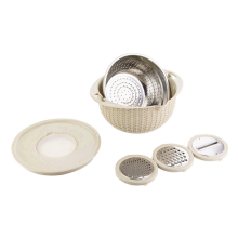 Colander with Mixing Bowl Set - Strainers for Kitchen, Food and Colanders, Pasta Strainer, Home Essential B