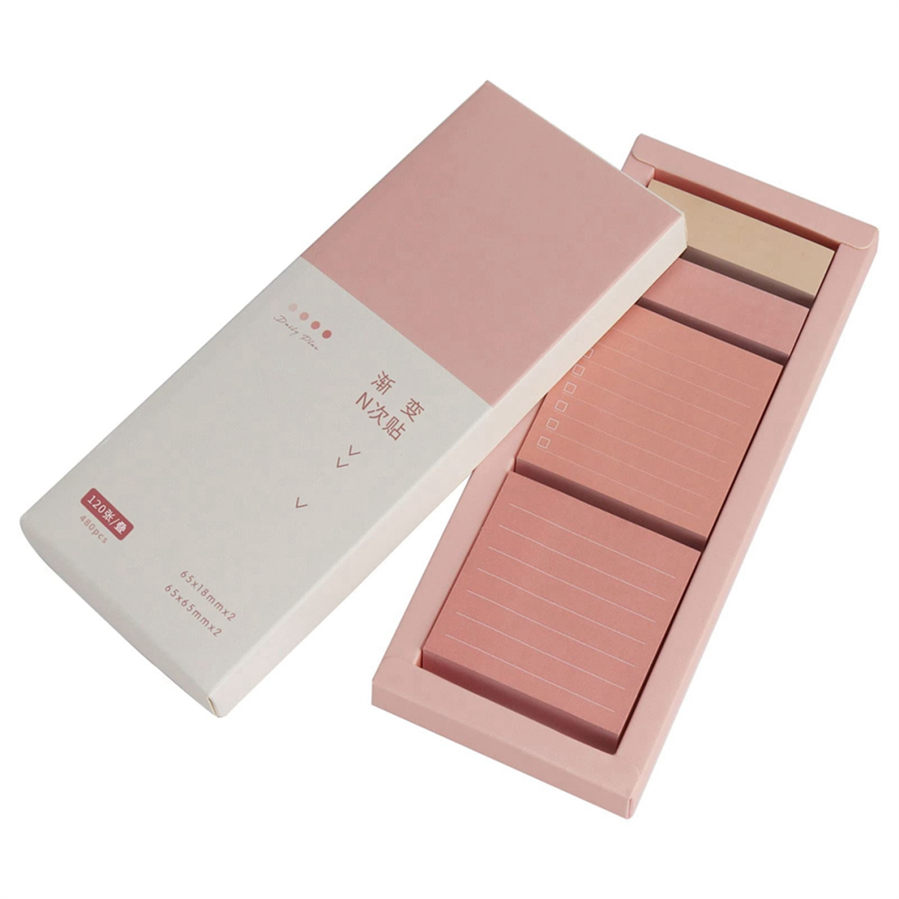 Portable Blank Sticky Notes, Self-Stick Index Tabs Organizer For Planner, Journal, Calendar, 480 Sheets, Pink 4852799992341