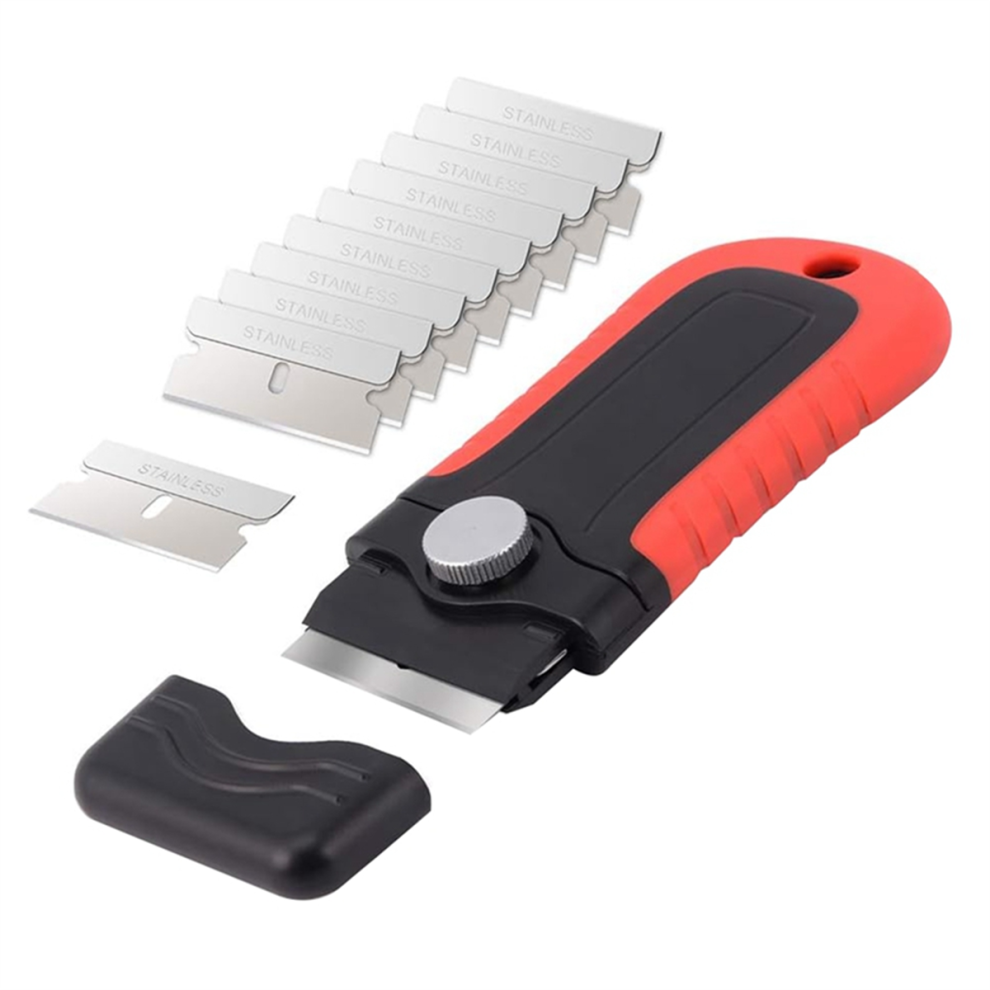 Locking Blade Scraper With Safety Cap, Glass Cooktop Paint And Old Label 4852872802833