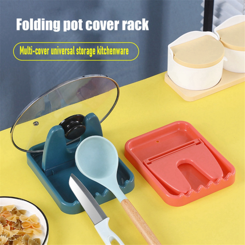 3Pcs Foldable Pot Lid Rack Spoon Holder Stand Pan Cover Shelf Tableware Storage Kitchen Organizer 2