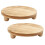 Support de pot de fleurs rond en bois pour intérieur et extérieur 1