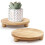 Support de pot de fleurs rond en bois pour intérieur et extérieur 7