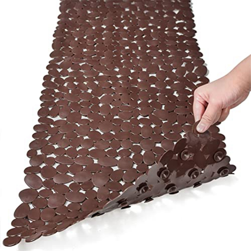 Exogio Pebble Bath Mat For Bathtub To Anti-Slip In Shower (Black)