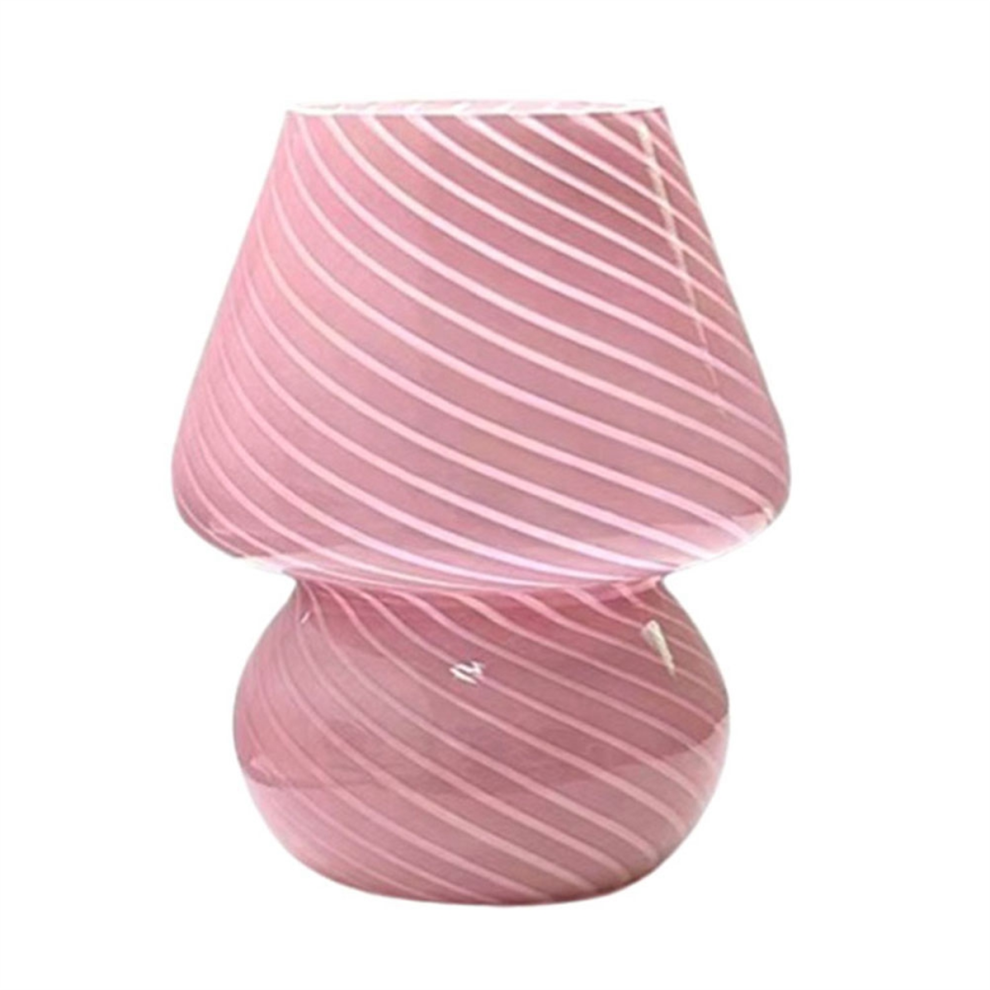 Exogio Glass Led Desk Lamp Mushroom Shaped Table Bedroom Bedside Kids Room Decoration Lights Decor B