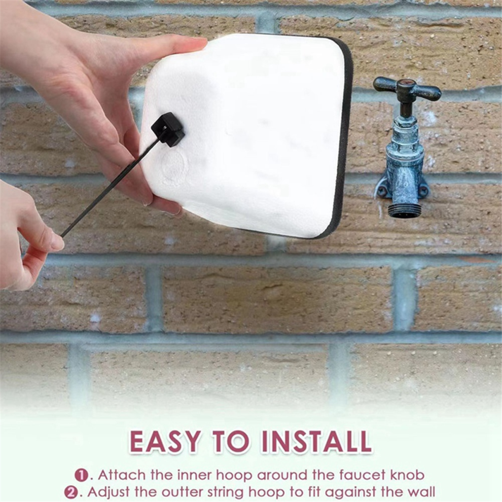 6Pcs Outdoor Faucet Covers Spigot Cover For Winter Plastic Freeze Protection With Thick Foam Inside 4852872806008