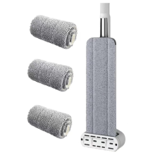 Flat Mop,Hands-Free Self Wringing Floor Cleaning Mop - Microfiber Mop, Hand Washing Free