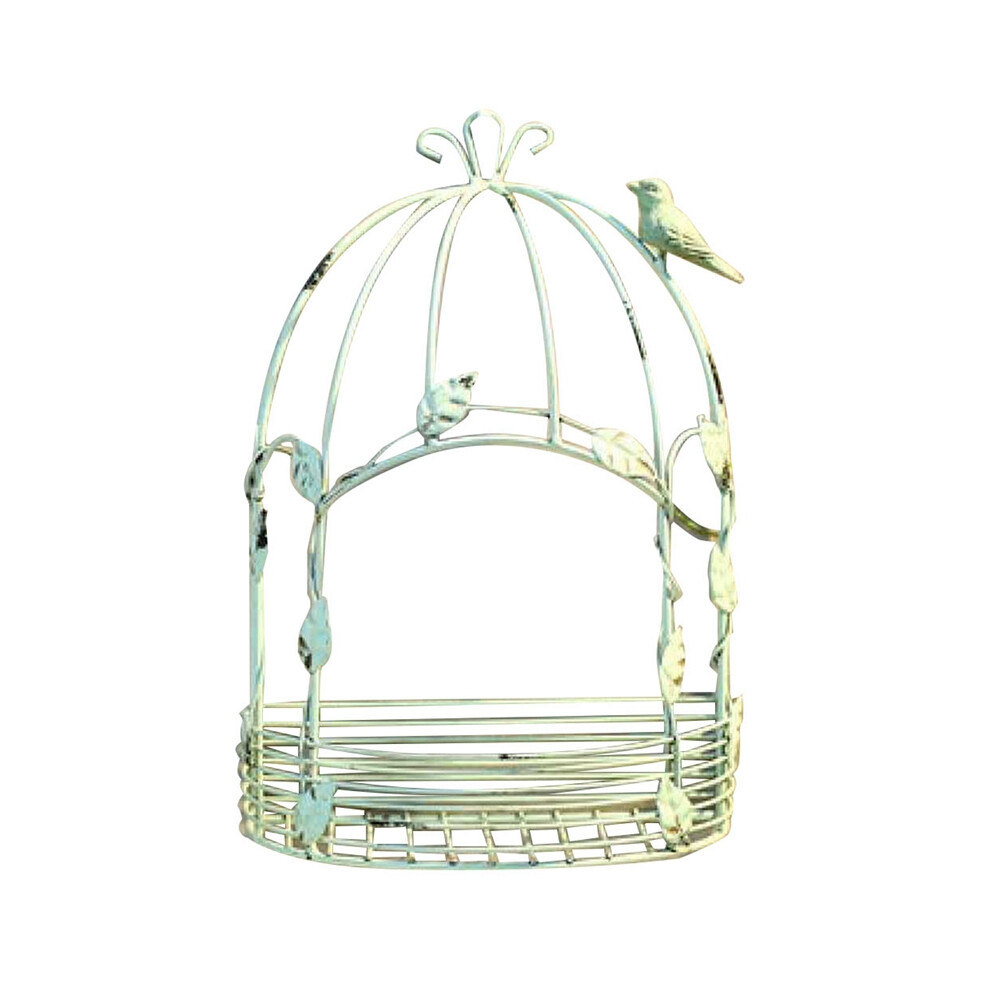 Vintage Country Wandbehang Draht Eisen Halb VogelkäFig Blumentopf Garten Dekoration Retro VogelkäFig Lagerregal A-image