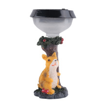 Lampada solare a LED in resina, statuetta da giardino, per esterni, prato, cortile, ornamenti artistici, animali carini e decorativi
