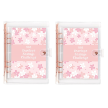 2PCS 100 Envelope Challenge Binder Easy and Fun Way to Save 5, 050 - Savings Challenges Binder, Budget