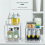 2-Tier Multi-Purpose Bathroom Organizers and Storage, Stackable Kitchen Pantry Organization S 3
