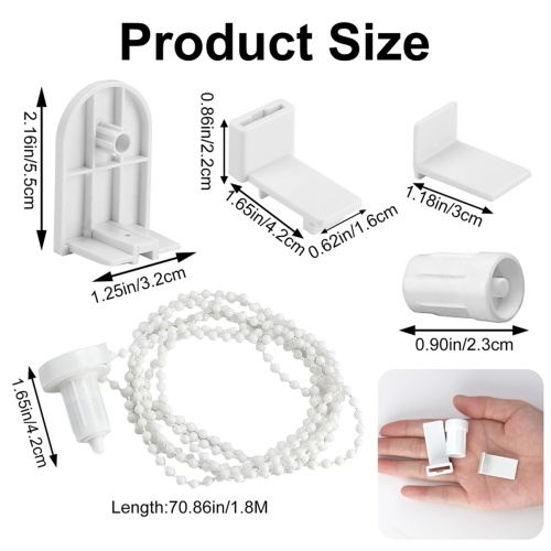 Replacement Roller Blind No Drilling17 mm Holder Window Double Clamp Chain Hoist 2