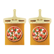 2 Stück Schiebe-Pizzaschaufel-Pala Scorrevole, Schiebeschaufel, Transferschieber, Pizzaschaufel