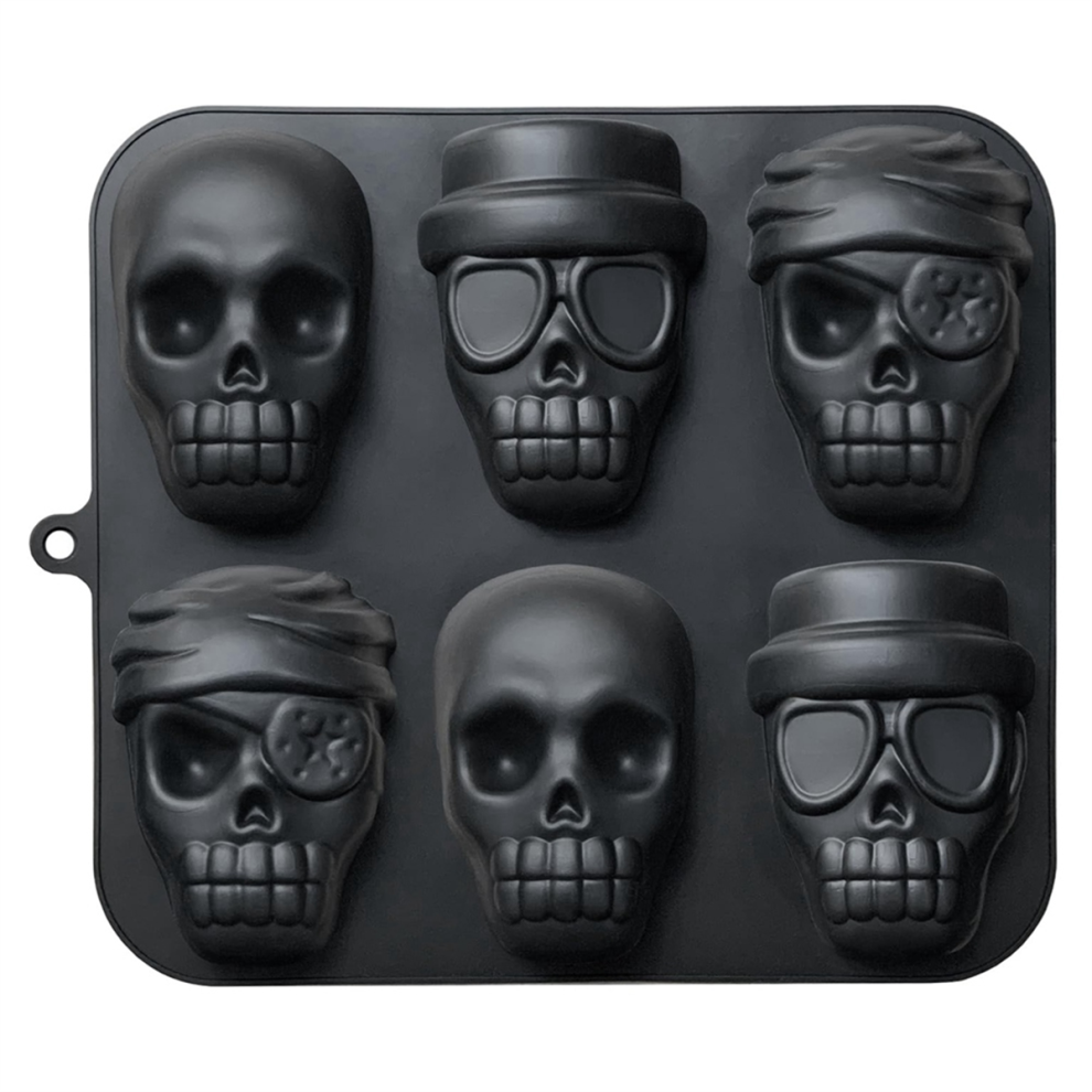 Skull Cake Pan Silicone Cakelet Mold Pirate Tin Baking Exogio