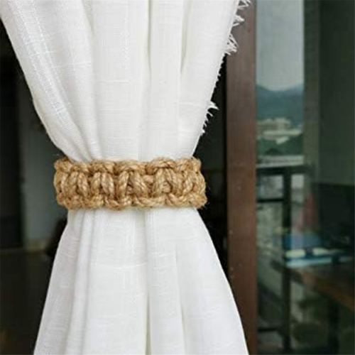 4Pcs Braided Curtain Tiebacks for Drapes, Rustic Holdbacks, Handmade Ties Sheer/Light Weight Drapes 1