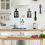 Cutting Board Eat Sign Set Hanging Art Kitchen Fork and Spoon Wall Decor,B 6