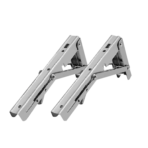 2 Piece Heavy Duty Folding Shelf Brackets Triangular Bracket Wall Support Frame for Bench Table with Screws 1
