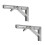 2 Piece Heavy Duty Folding Shelf Brackets Triangular Bracket Wall Support Frame for Bench Table with Screws 8