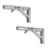 2 Piece Heavy Duty Folding Shelf Brackets Triangular Bracket Wall Support Frame for Bench Table with Screws 1