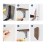 2 Piece Heavy Duty Folding Shelf Brackets Triangular Bracket Wall Support Frame for Bench Table with Screws 6