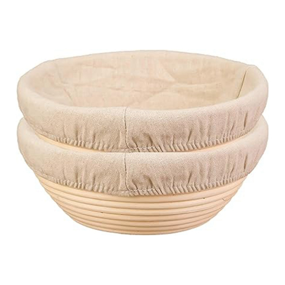 Exogio 2Pcs Bread Proofing Basket Cloth Cover Combination, Protection Basket, Baking Bowl For Sourdough Fermentation