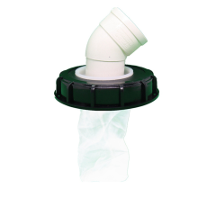 Adatto per accessori IBC Ton Tubo di prolunga Serbatoio di acqua piovana da 45 gradi Coperchio in plastica, Coperchio del filtro con filtro,