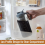 Cold Brew Coffee Maker Jar 64Oz, Thick Glass Pitcher Flip Cap Spout Lid with Handle 5