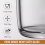 Cold Brew Coffee Maker Jar 64Oz, Thick Glass Pitcher Flip Cap Spout Lid with Handle 6