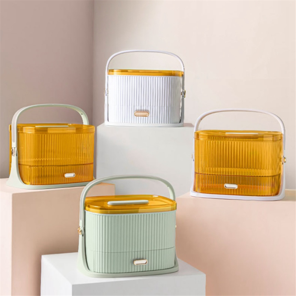 Exogio Green/Yellow Portable Kit Container Medicine Box Mask Storage Family Home Emergency Bag Pill Kits,