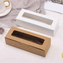 25 Stück Macaron-Boxen mit klarem Sichtfenster, Macarons-Behälter oder Verpackungsbox-Set für Schokoladendesserts, Kuchen A