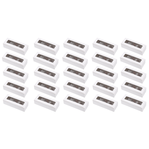 25 Pieces Macaron Boxes with Clear Display Window Macarons Container or Packaging Box Kit for Chocolate Desserts Cake A 2