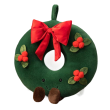 Weihnachten Neues Plüschkissen Gefüllte Schokoladenkekshausform Dekorkissen Niedliche lustige Weihnachtsbaum-Partypuppe A