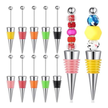 Lot de 12 bouchons de vin à billes pour bouteilles de vin, bouchons de bouteille, cadeaux de boissons, fêtes, mariages, bars