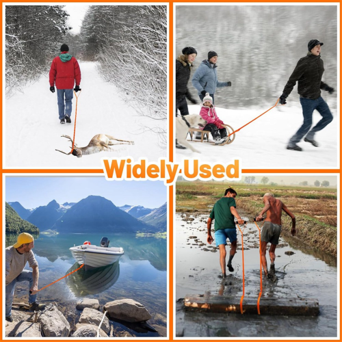 4PCS 4,9 Ft Deer Drag Orange Harness Abschleppseil und Puller Jagd Zubehör
