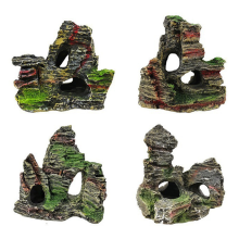 4PCS Aquarium Dekoration Aquarium Berg Höhle Simulation Harz Rock Landschaftsbau Zier