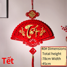 Chinesische Neujahrsquasten zum Aufhängen, Ornament-Anhänger, Frühlingsfest, traditionelles Dekor, 2024, Mondtyp 3