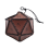 PU Leather D20 Dice Bag, Polyhedral Pouch Portable Drawstring Bag for , Game, DND Brown 1