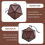PU Leather D20 Dice Bag, Polyhedral Pouch Portable Drawstring Bag for , Game, DND Brown 8